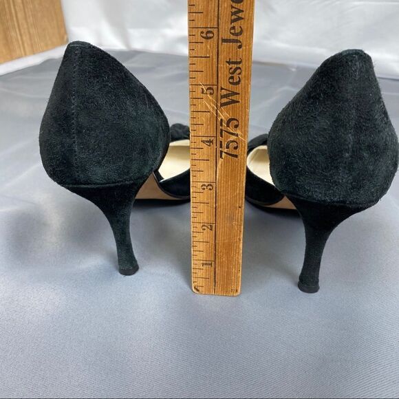 Banana Republic Suede Bow Toe D’Orsay Heels Black - Picture 5 of 7